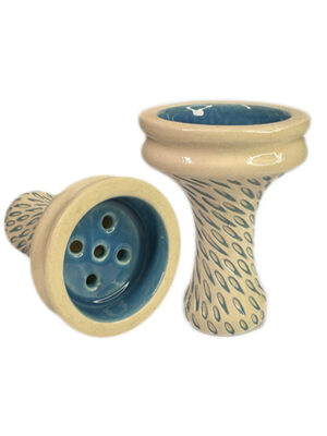 Чаша для кальяну Etna Katana Cut Біло синя