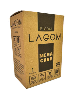 Вугілля для кальяну Lagom Mega Cube горіхове 1кг